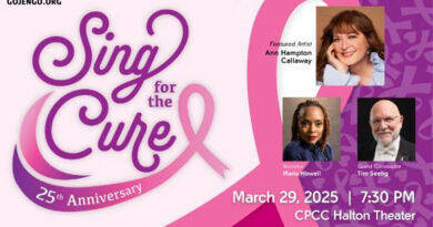 Choral Masterpiece, Sing For The Cure, At Central Piedmont March 29